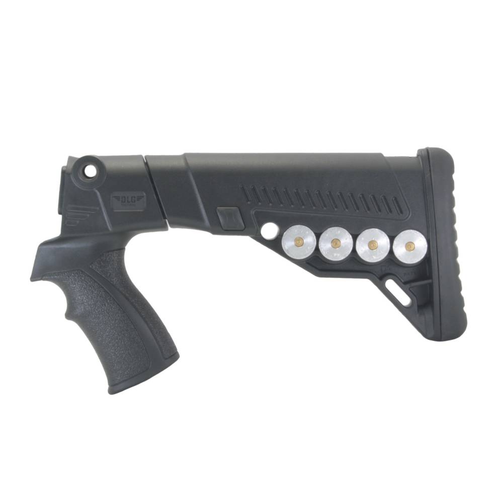 Приклад телескопический с патронташем на Бекас 12, 16, DLG Tactical. Черный
