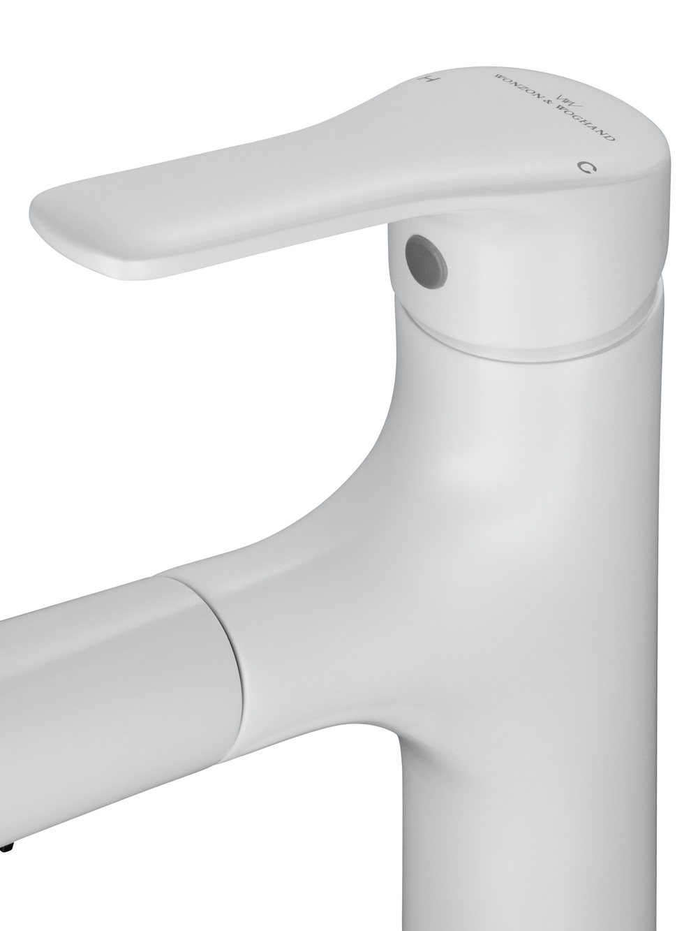 Смеситель для раковины с выдвижным изливом WONZON & WOGHAND, Белый матовый (WW-AE4151-MW)