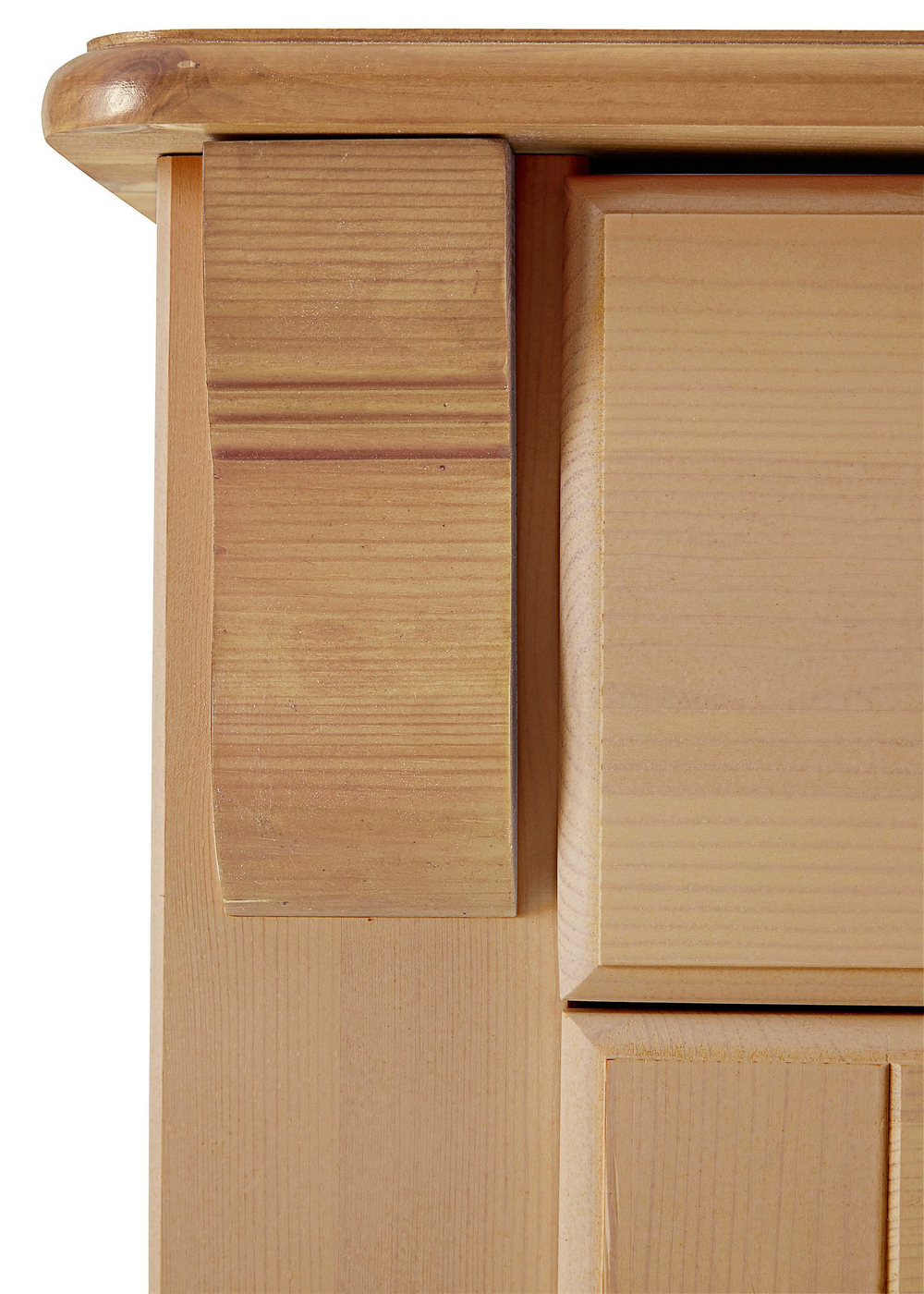 Письменный стол Адель с ящиком, тумбой и полкой из массива сосны, бейц