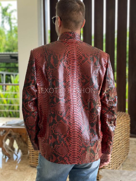 Мужская куртка из кожи питона JT-119