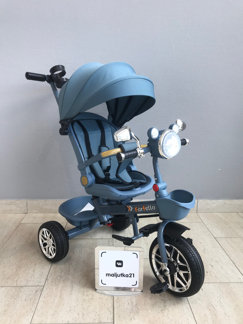 Детский трехколесный велосипед (2024) Farfello PL-06 (Синий/blue)