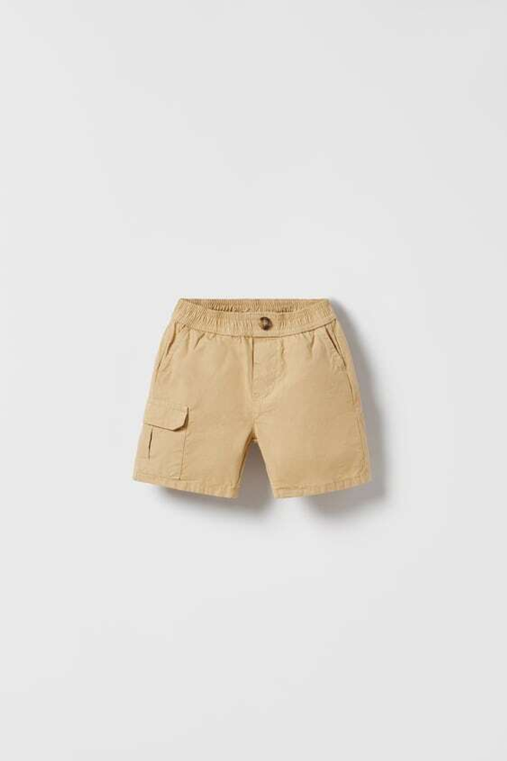 ZARA ШОРТЫ-КАРГО ИЗ ПОПЛИНА, ВАНИЛЬНЫЙ