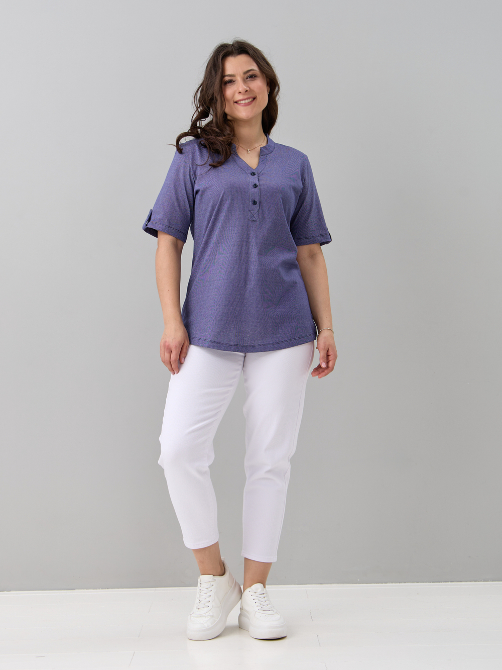 Блузка БЛ-122/индигорогожка