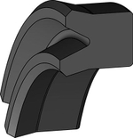 A102-020/1 NBR Уплотнение поршня 20-12-6,5