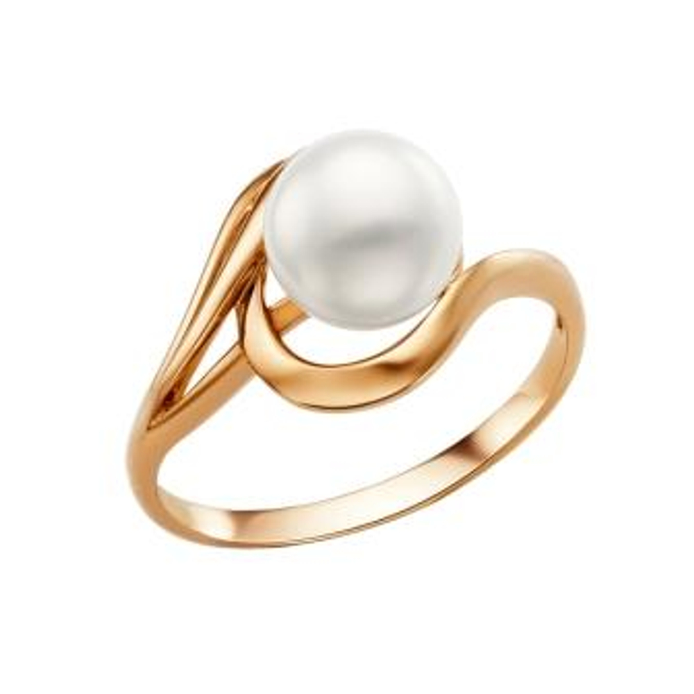 Кольцо из золота с жемчугом