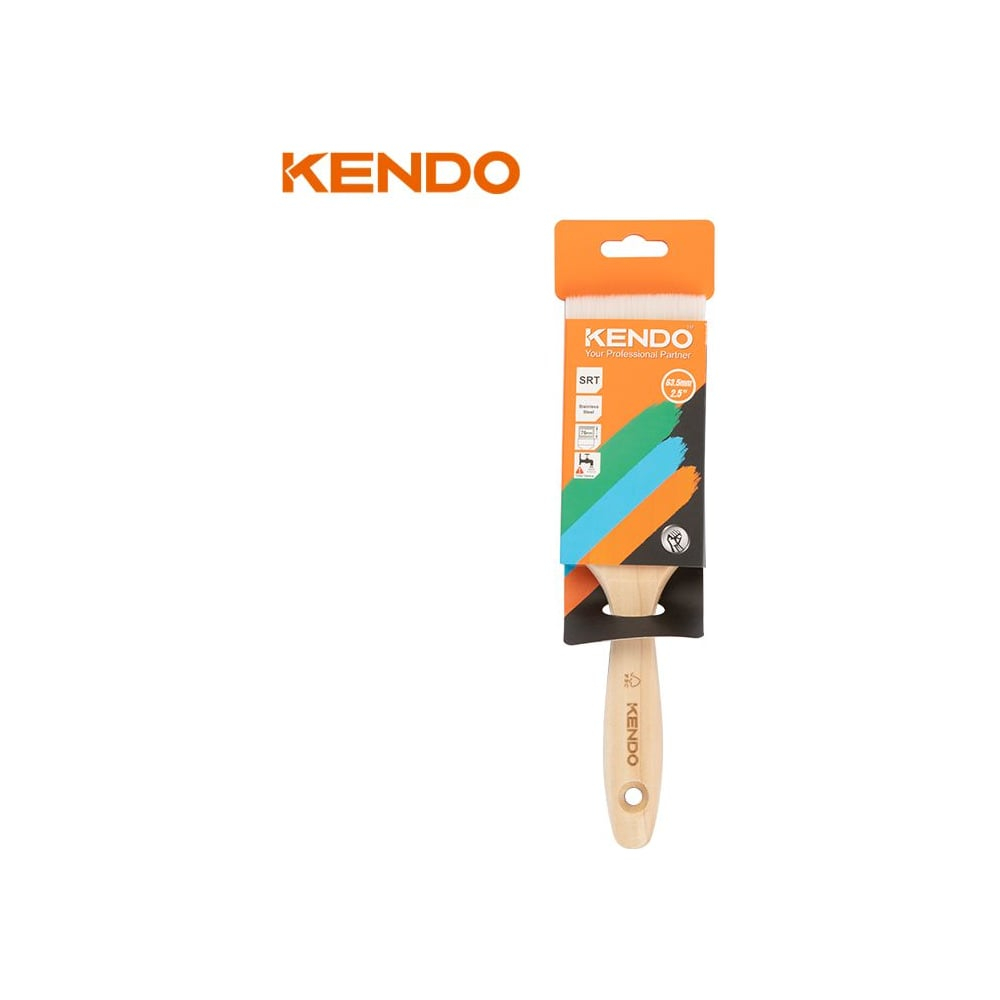 Кисть KENDO 76 мм, с деревянной ручкой 46205