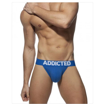 Мужские трусы танга синие Addicted AD3012-9