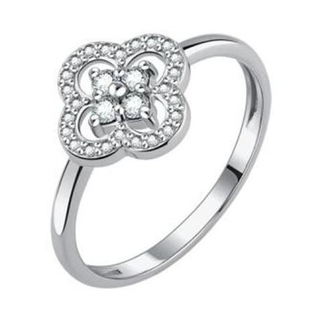 Кольцо из серебра с фианитами