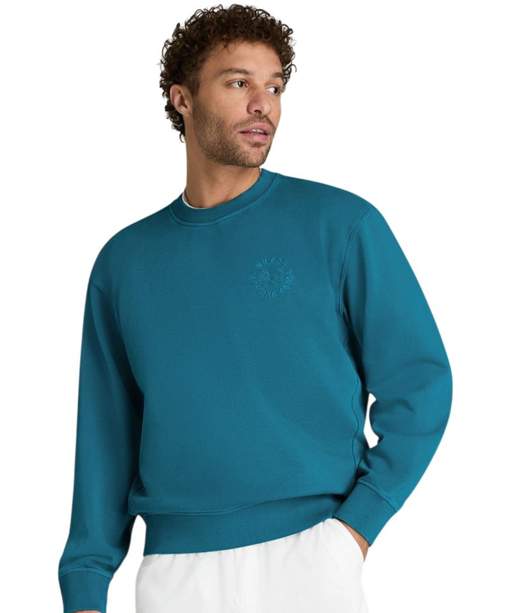 Мужская теннисная кофта Wilson Playstate Crew - lyons blue