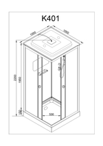 Душевая кабина AvaCan K401S с электрикой