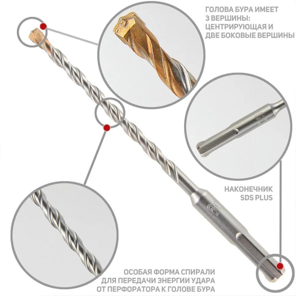 Буры D. BOR V Plus SDS-plus 6x160/100 мм