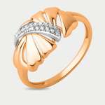 Кольцо для женщин из розового золота 585 пробы с фианитами (арт. 024261-1102)