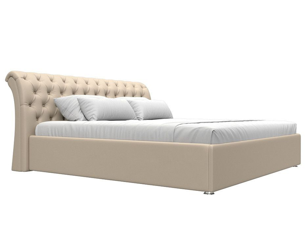 Кровать интерьерная Сицилия 200, Бежевый, Экокожа, 120898