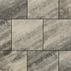 Тротуарная плитка КВАДРАТ 400х400 мм - Листопад гладкий Антрацит