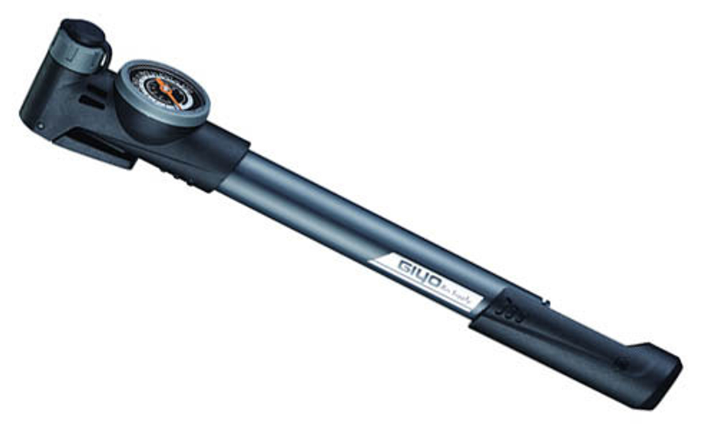 Насос алюм серый, 120psi (8 атм), с круглым манометром, головка-автомат А/V, F/V. GP-991