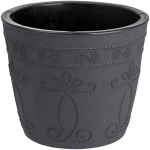 Кашпо для цветов пластиковое 3л d-18 см «Ажур» Антрацит
