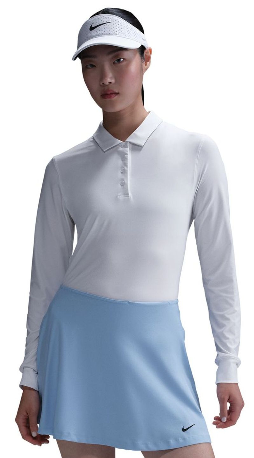 Женская теннисная футболка с длинным рукавом Nike Victory Dri-FIT Long-Sleeve - white/black