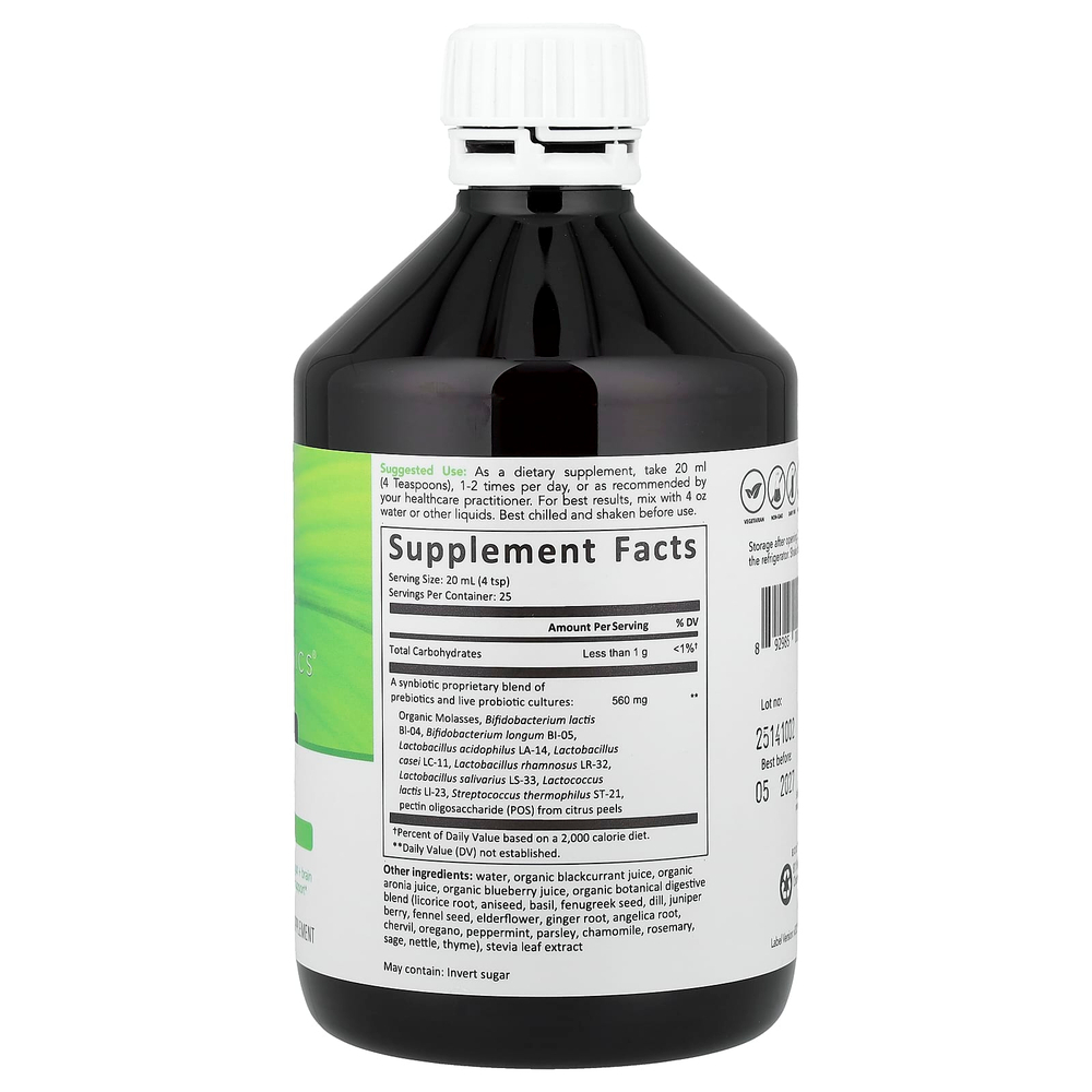 Econugenics, EcoProbiotic, органический пре + пробиотический эликсир, натуральные ягоды, 500 мл (17 жидк. унц.)