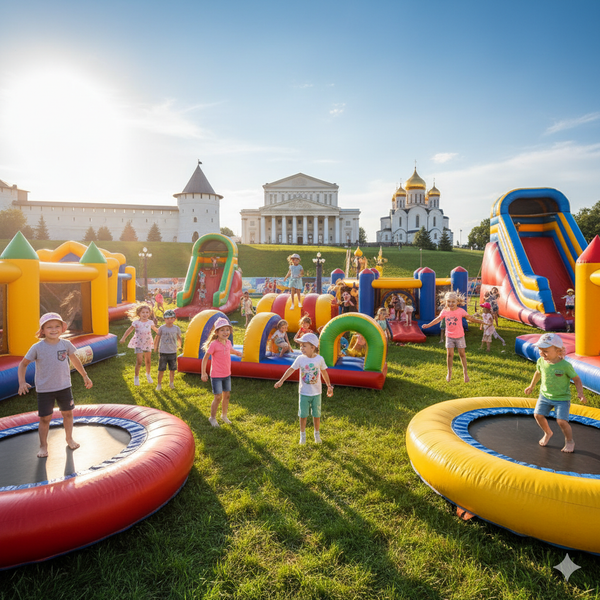 Батут купить в Курске недорого – Надувные аттракционы БатутМастер 🎪