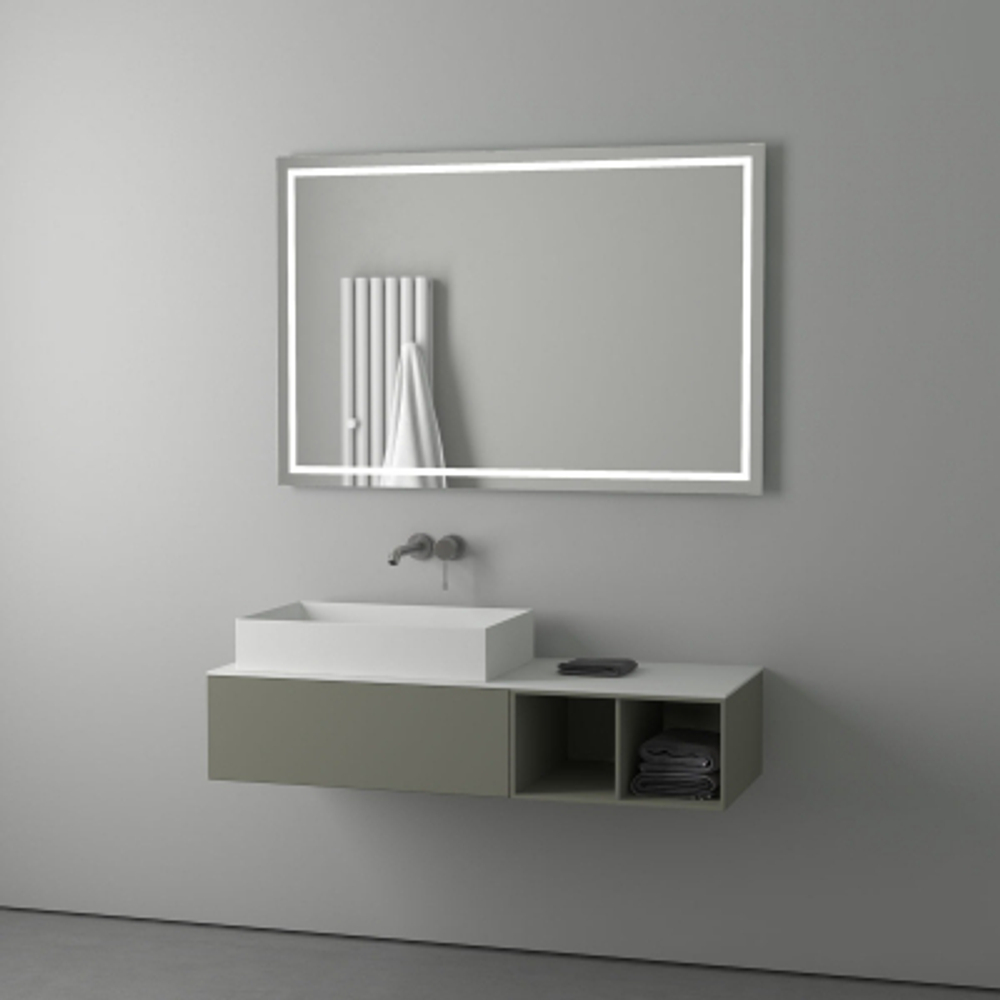 Зеркало Evoform со встроенным LED-светильником 35,5 W 120х80 см Без выключателя