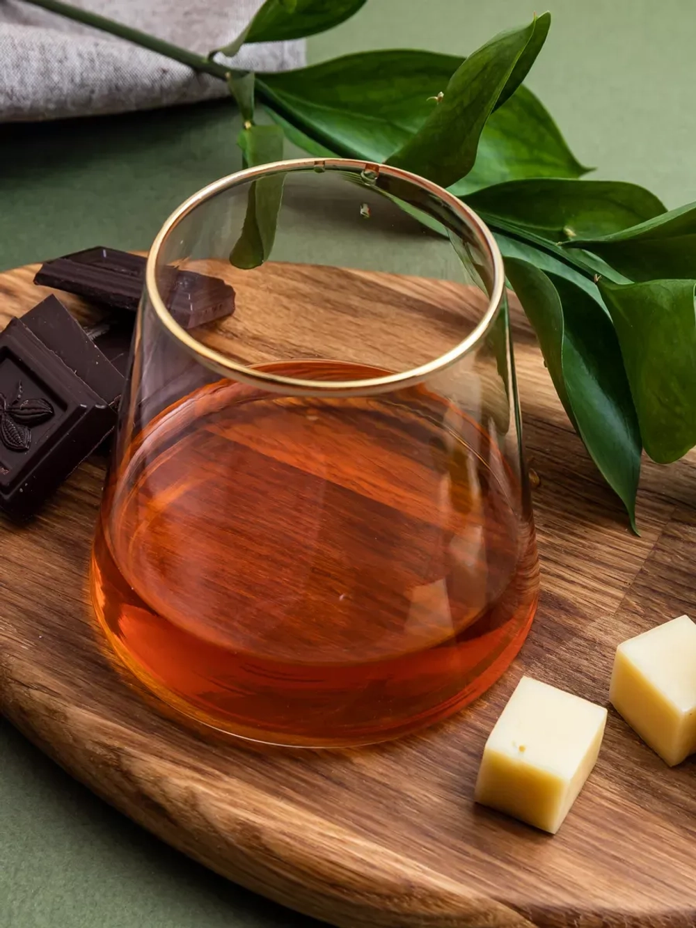 Стаканы для коктейлей, 6 шт. 360 мл., с золотой каймой