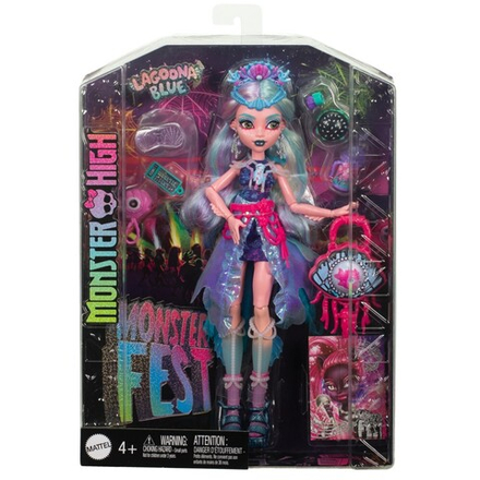 Monster High Monster Fest - Lagoona Blue модная кукла + аксессуары для фестиваля HXH82 / артикул   HYF48 HXH82  / GTIN 194735230464