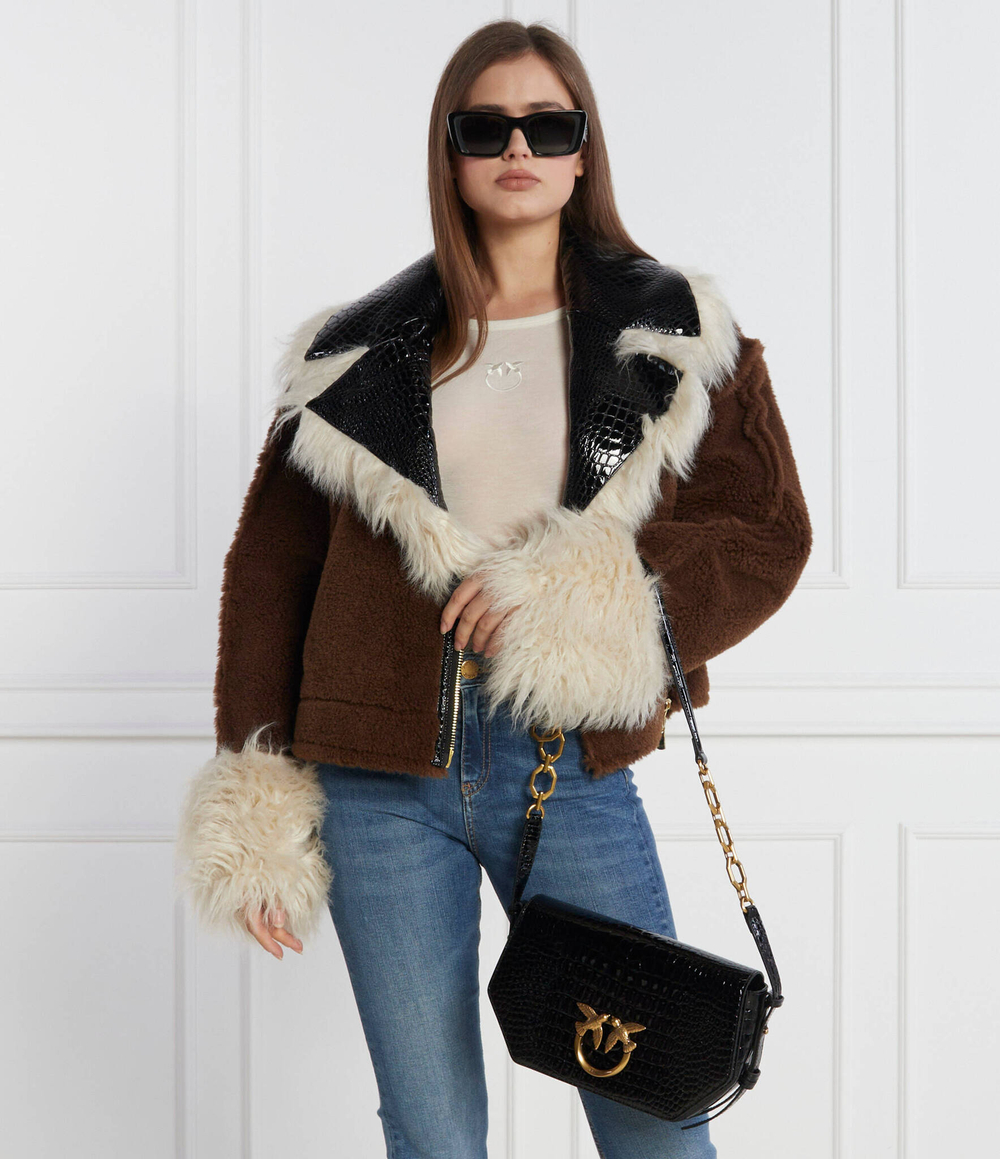 Кожаная сумка через плечо LOVE CLICK EXAGON CLASSIC Pinko - черный(100073 A17O)