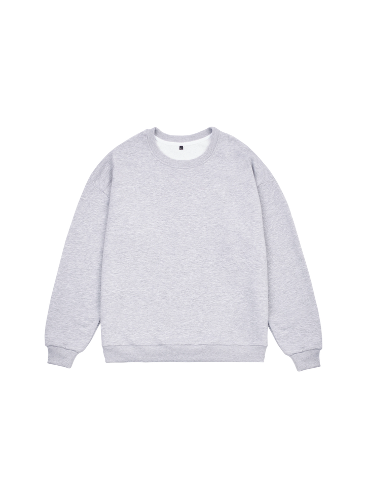 Свитшот оверсайз, без начеса (серый меланж)