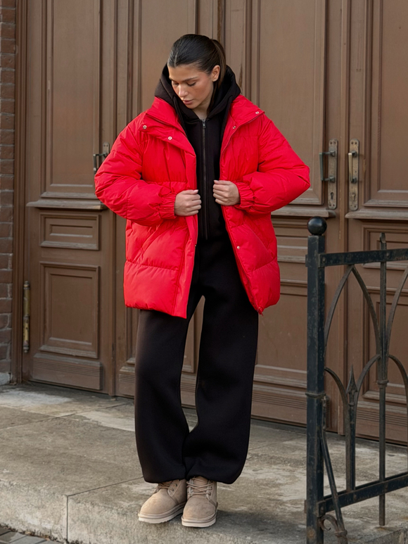 Пуховик COLD SEASON, красный