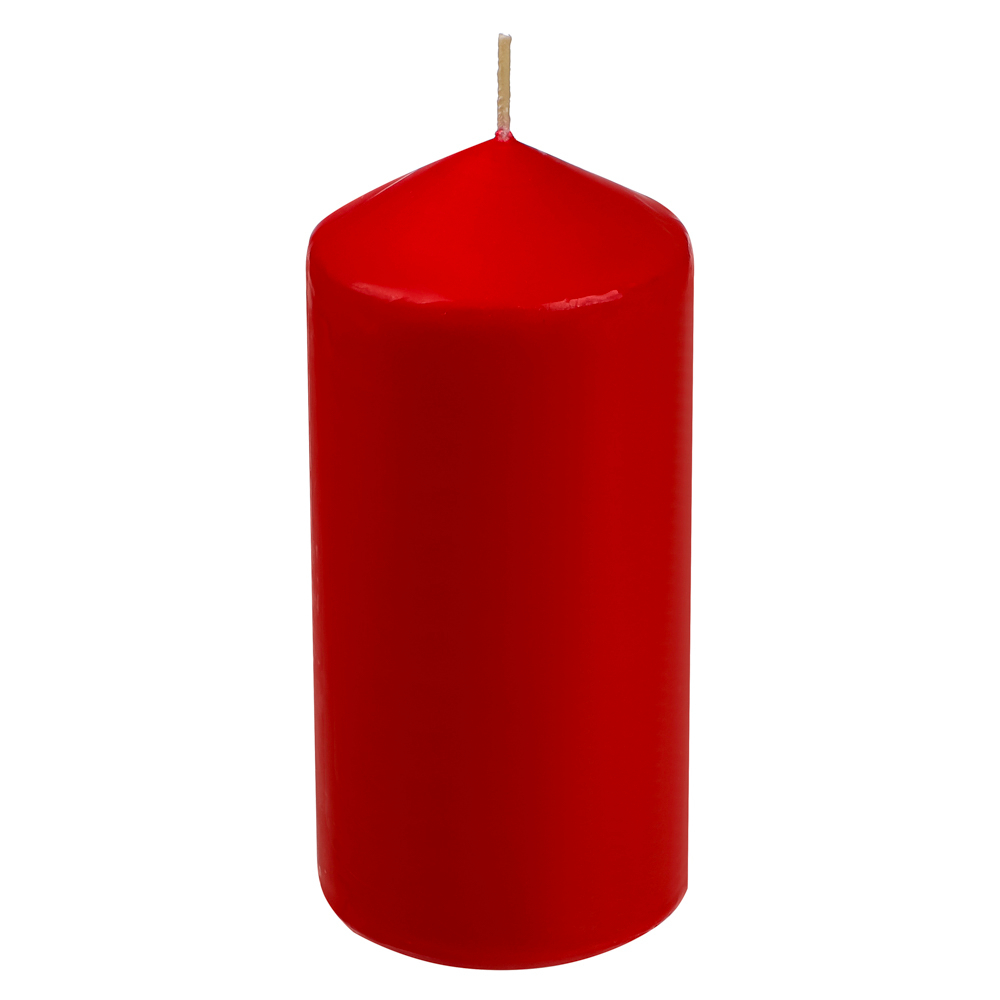 LADECOR Свеча пеньковая, 7х15 см, парафин, цвет красный