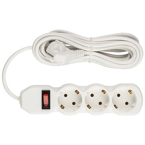 Удлинитель с выключателем Engy "Гранд" 5м/3роз с заземлением (ПВС 3х0.75)