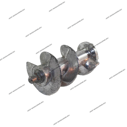 Шнек к мясорубке тип C1, L-95мм, вал d-7,5мм, квардат 10x10 внутренняя резьба М5