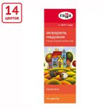 Краски акварельные ГАММА "Мультики", 14 цветов, медовые, без кисти, картонная коробка, 211050