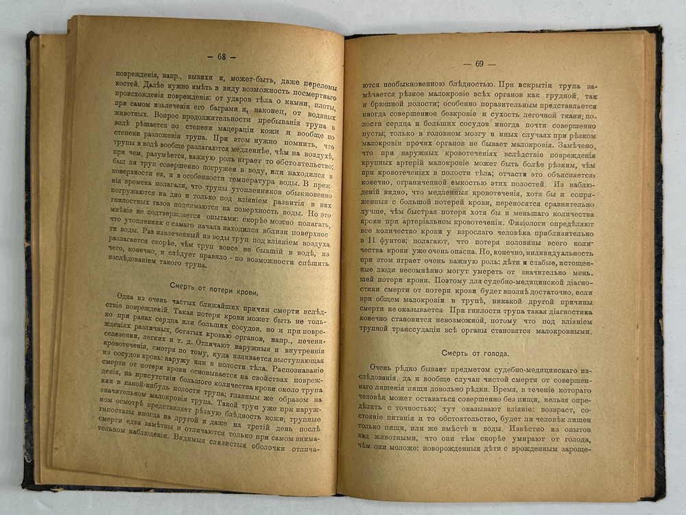 Конспект курса судебной медицины. М., Изд. Студ. Мед. Издательской Комиссии им. Н.И. Пирогова, 1918