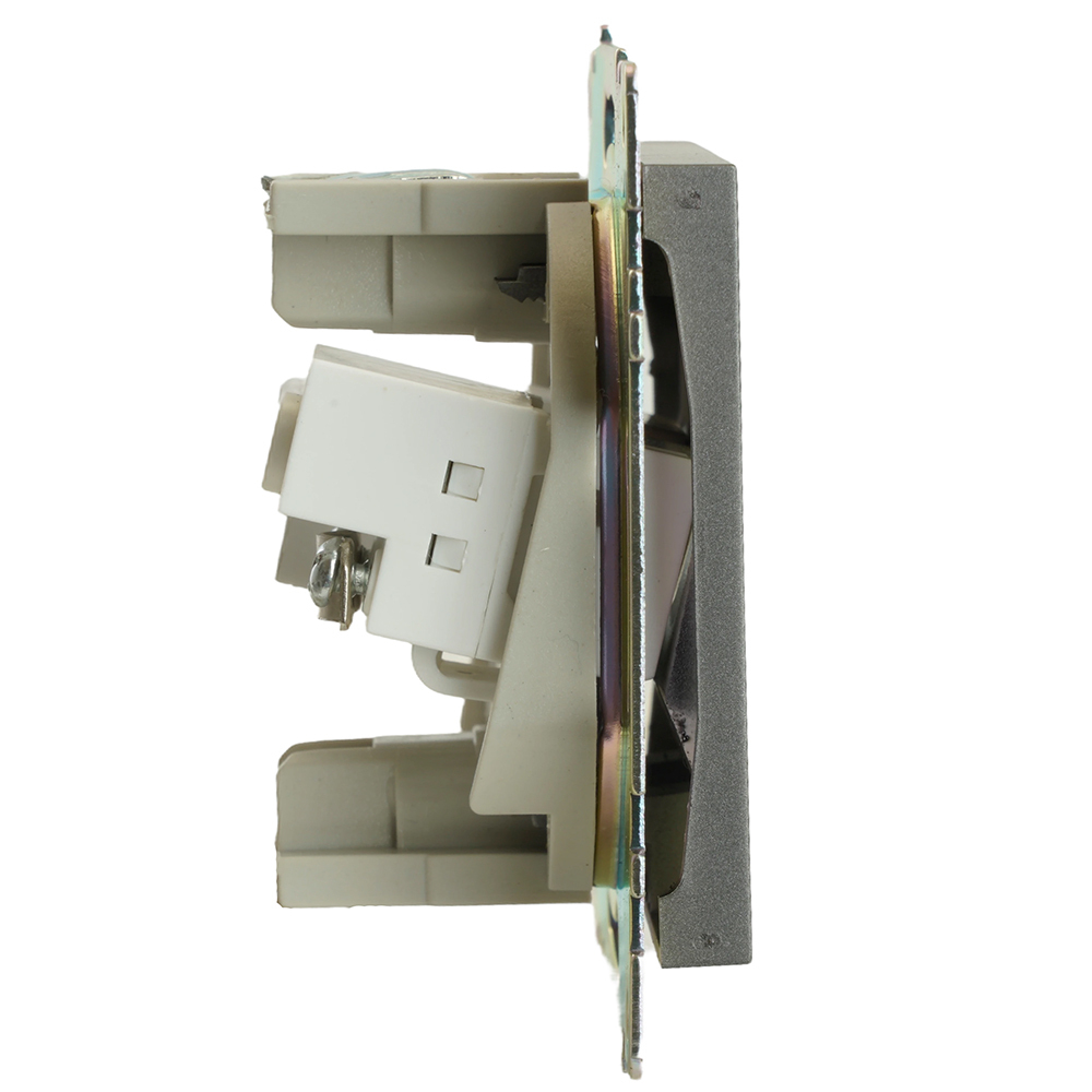 Розетка TV + компьютерная RJ-45 (механизм), серия Катрин, графит, GLS00-7106-06 49417