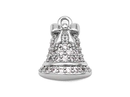 Подвеска "Колокольчик" 13мм, со стразами