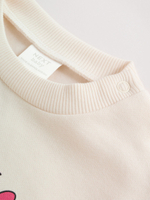 Толстовка и легинсы в комплекте для малышей Next W76-817, Молочный, Розовый