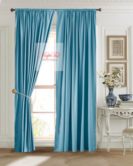 Готовая штора Ницца (морская волна)