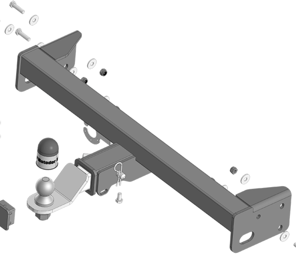 Фаркоп Motodor для Gaz Sobol NN 2024- (оцинк. Шар) арт.95604-E