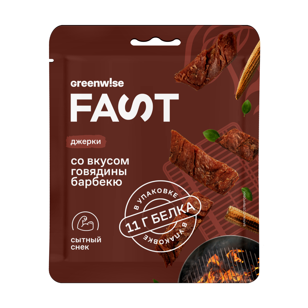 Джерки Говядина барбекю Greenwise, 36 г