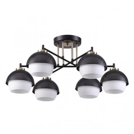 Люстра потолочная 6-ка 4456/6C Lumion LN20 157 черный, бронза, белый  E14 6*60W 220V JADE SALE