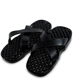 GAEM Home MSG-09/08-L Массажные тапочки черные, длина 26,5см