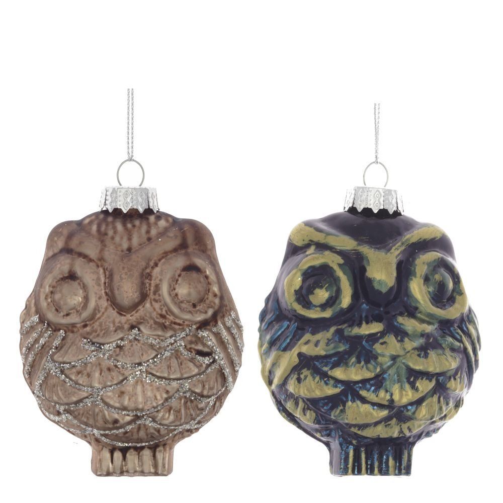 GAEM Украшение новогоднее "Сова", L7 W5,5 H9 см, 2в.