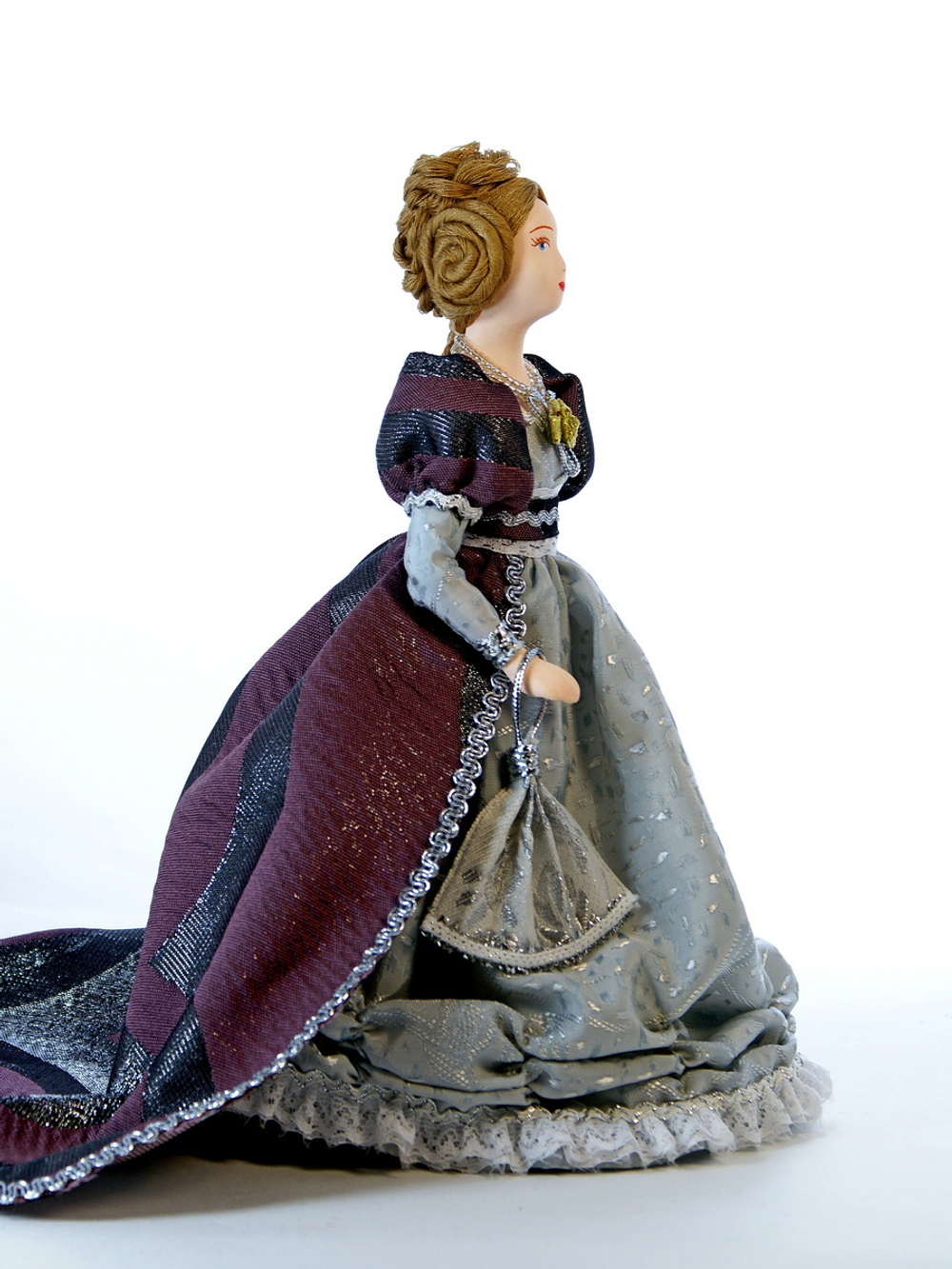 Кукла коллекционная Дама в бальном платье 19 века