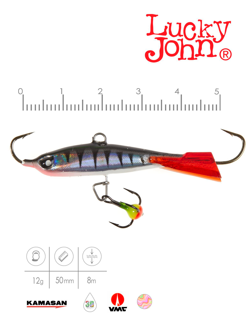 Балансир LUCKY JOHN Nordic №4 (+тройник), цвет 12HRT, арт. 51401-12HRT