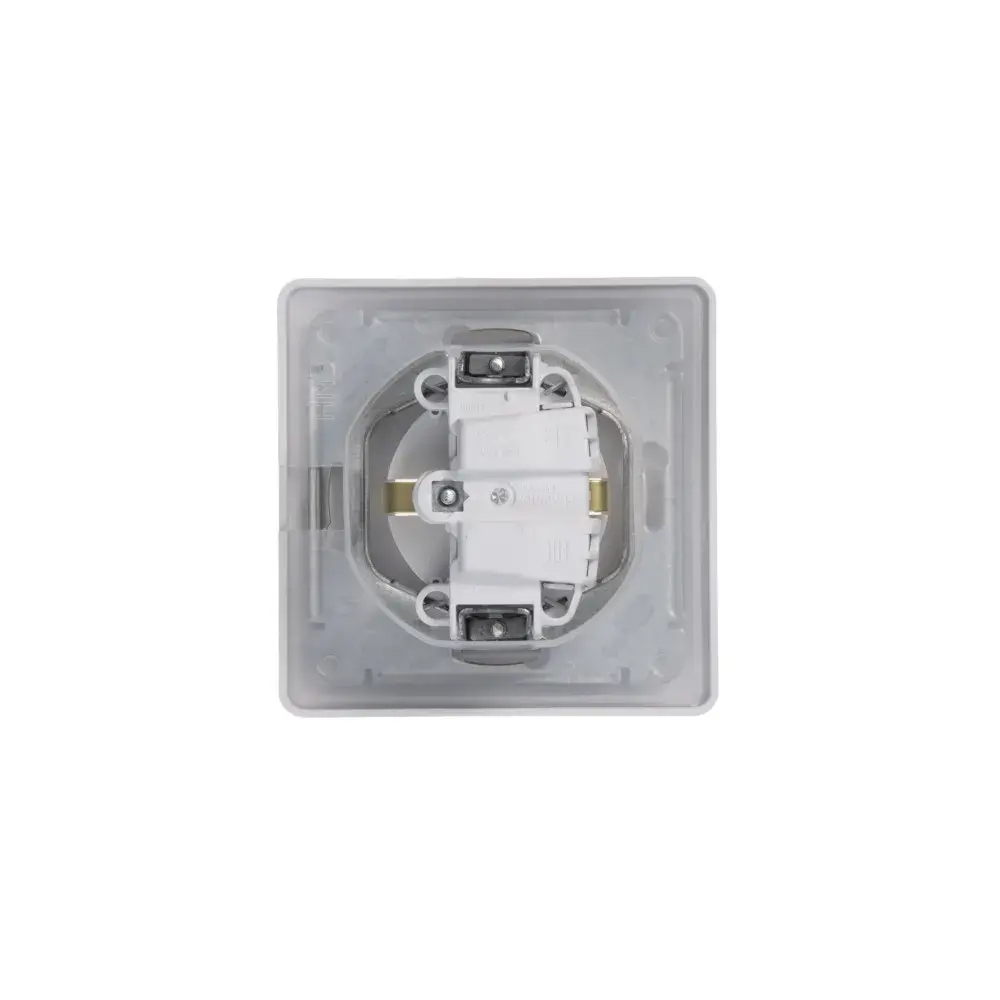 Розетка IP44 "Glossa" С/У с ЗК (250В, 16А, защит.шторки)