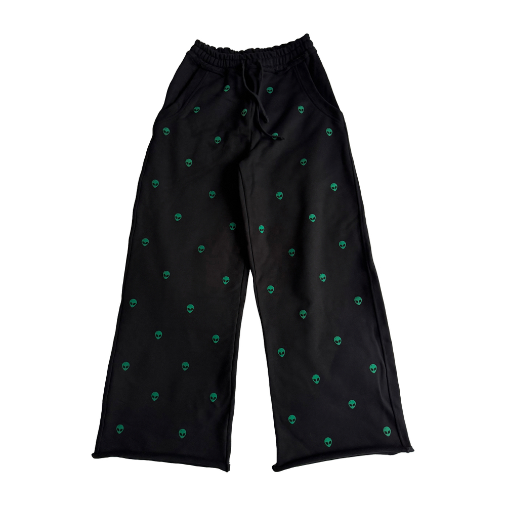 Оверсайз брюки "こんにちは" green