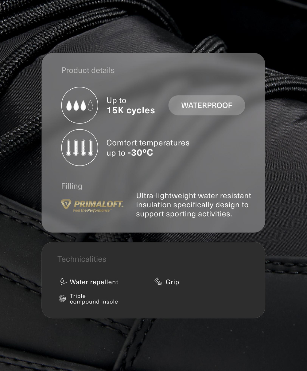 OYSHO Нейлоновые ботинки для апре-ски на шнуровке,черный