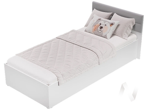 Кровать 0;9 Спальня Фьюжн (белый/белый)