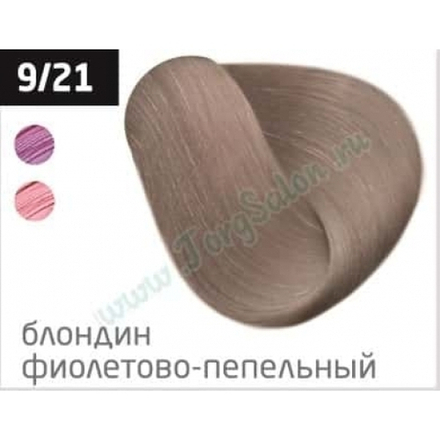 Перманентная крем-краска для волос «Блондин фиолетово-пепельный» 9/21, Ollin Performance, 60 мл.